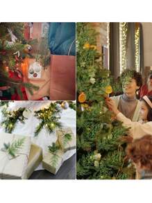 20 قطعة - أغصان صنوبر اصطناعية سيقان خضراء مزيفة أغصان صنوبر بلاستيكية ديكور عيد الميلاد DIY اكسسوارات عطلة، أغصان صنوبر اصطناعية، أغصان سيدار مزيفة، أغصان سيدار مزيفة، أغصان صنوبر عيد الميلاد المزيفة لصنع إكليل DIY ديكور المنزل والمطبخ