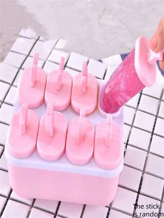 1 pièce Ensemble de moule à glace, moule à sucette glacée pour fabrication de glace pour enfants, design aléatoire, usage domestique