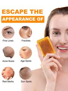 1 件装柠檬亮白姜黄油酸皂，深层清洁冷皂去角质深层清洁保湿肌肤 - 彩色 - 查看 6