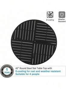 5 Piece Outdoor Dining Set Patio Furniture Set Round Table For Garden - 1 - 查看 4