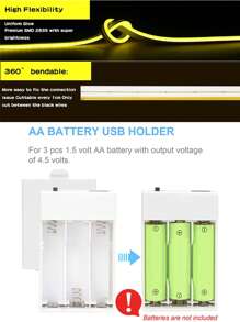 Acosh Neon 圣诞节等场合使用的 LED 霓虹灯条 - 电池供电，带开/关开关，室内/室外使用，多色照明，适合派对、阳台、餐厅装饰 - 多色 - 查看 8