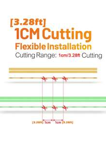 Acosh Neon 圣诞节等场合使用的 LED 霓虹灯条 - 电池供电，带开/关开关，室内/室外使用，多色照明，适合派对、阳台、餐厅装饰 - 多色 - 查看 9