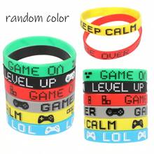 6pcs/12pcs/24pcs Random Color Silicone Wristbands Bracelets For Party Favors