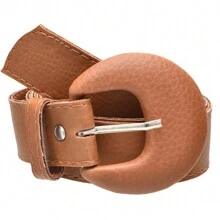 Kit Of 2 Plus Size Belts Half Moon And Maria Models Various Vibrant Colors Women's Fashion 1.40cm - Đen28-Caramel29 - Xem 4