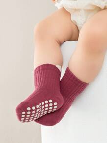 4 pary silikonowych kropek zdobionych antypoślizgowymi skarpetkami podłogowymi dla małych dzieci, krótkie skarpetki z kreskówkowym wzorem dla małych dziewczynek - Wielokolorowe - Zobacz 3