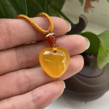 1 Natural Crystal Agate Heart-Shaped Pendant, Colorful Quartz Gemstone, Fashion Necklace, High Quality Gemstone Crystal Jewelry, All Hand Carved, Lady Wealth Pendant, For Her Gift, Suitable For Halloween, Christmas And Various Holiday Party Gifts, Crystal Gift (With Gift Box). - Love - View 19
