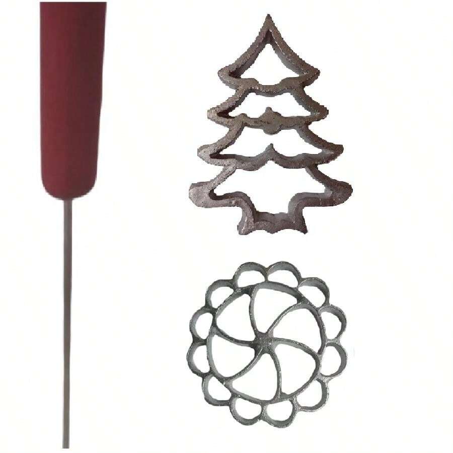 PAIR OF MOLDS FOR VIRAL CHRISTMAS WIND, PINWHEEL AND PINE DONUT - Silver - View 1