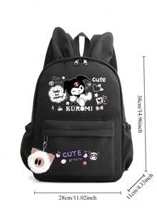 带耳朵的书包 男孩女孩 动漫 卡哇伊 卡通 返校包 背包、书包、儿童包、小背包、书包、学校背包、背包、儿童书包、儿童行李、儿童背包、幼儿背包、迷你背包、幼儿园包 非常适合女孩、儿童、在校女孩、青少年女孩 儿童旅行包、儿童女童包、书包 - 黑色 - 查看 2