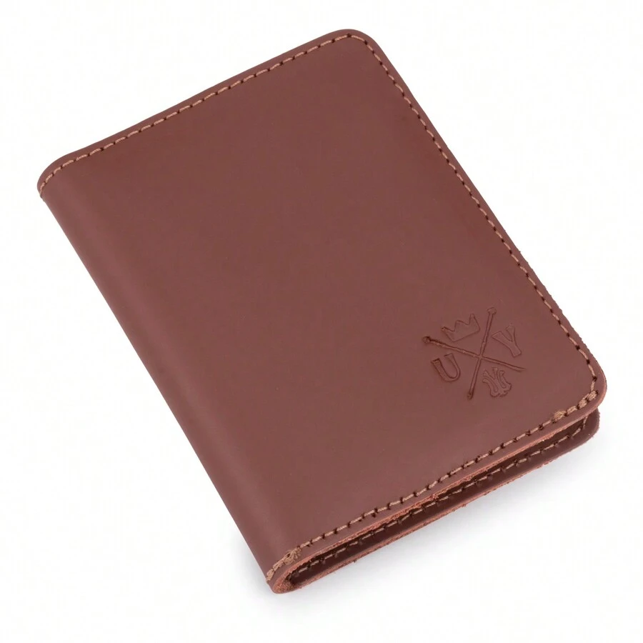 Men's Leather Card Holder Wallet With Card Space - 鏽棕色 - 查看 1
