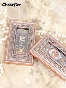 CHEERFLOR 浮雕化妆盘，眼影盘，高显色度，带磁性旋转盖，哑光闪光粉眼影盘，持久亮泽闪光眼影，轻盈，顺滑，带镜子，荧光笔轮廓腮红粉一体式化妆盘，日常化妆品 - CFR961 - 查看 8