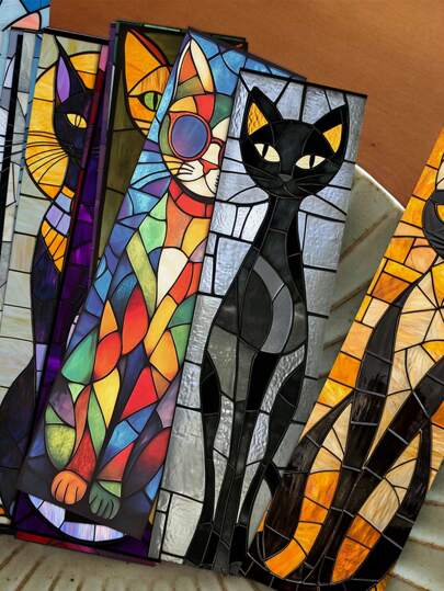 30pcs Elegant Cat Themed Bookmark, Reading Memo Card, Journal Decoration Paper Bookmark Back To School