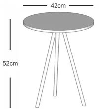 Gabriela Corner Table Elegant Home Decoration Side Table And Center Table Golden Iron Sofa - Natural Oak - 查看 4