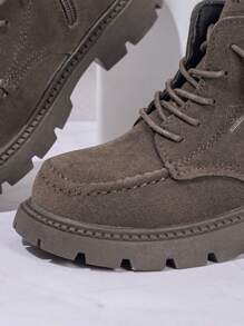 Nuevas botas para niños de otoño/invierno 2024, botas cortas con suela suave para niñas, botas para niñas con decoración de costura