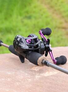 SOUGAYILANG 抛投式鱼竿和渔线轮组合，超轻基础款玻璃鱼竿，舒适 EVA 手柄，高速 7.2:1 齿轮比，抛投式渔线轮，500 米鱼线，淡水垂钓理想渔具 - 黑色 - 查看 10