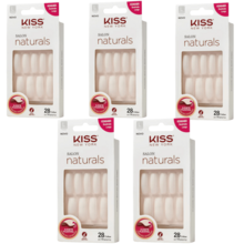 Kit With 5 Salon Naturals Square Long False Nails - Kiss New York - 無色 - 查看 1