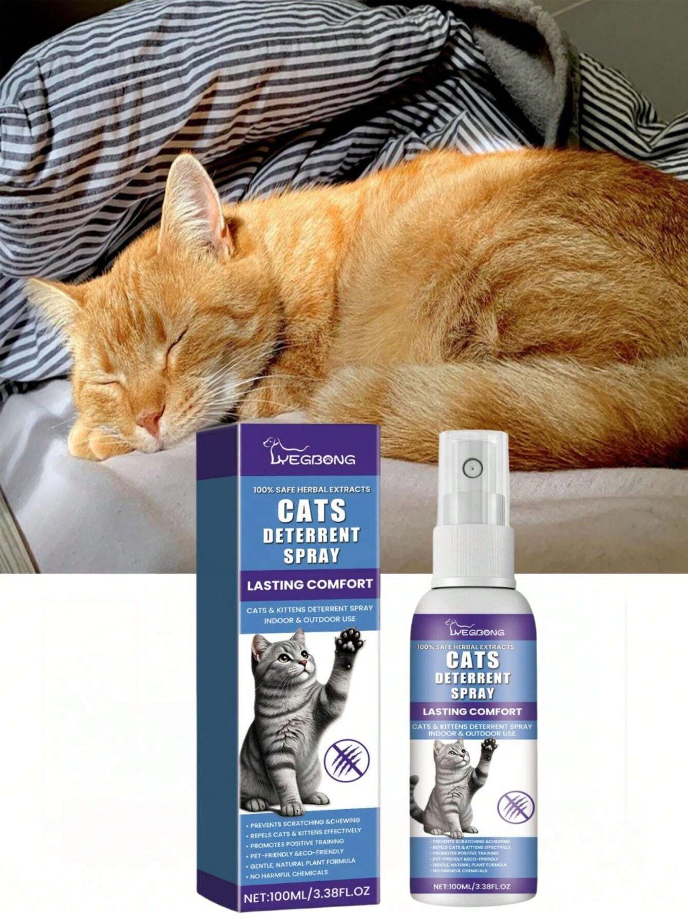 Cat Care Deodorizing Spray, Gentle Formula To Prevent Cats From