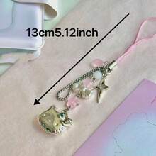 Phụ kiện dây đeo điện thoại đính hạt thủ công, Thiết kế hình con bướm, Mặt dây chuyền túi xách phong cách nữ tính mơ mộng - màu đen - Xem 5