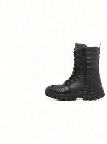 1907 BLACK MILITARY MOTORCYCLE BOOT SAFETY - Black - View 6