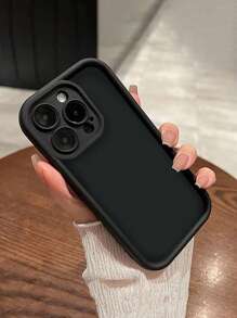 Thick Anti-Drop Simple Matte Silicone Case With Printed Design Compatible With IPhone 15 XR/7/8, Compatible With IPhone 15 Pro Max/12 Pro Max/13 Pro Max/14 Pro Max 13 14 11 12P 14Pro 11Pro, Compatible With IPhone XS, XR, 7Plus, 8Plus, Compatible With Samsung Galaxy S22 Ultra, Compatible With Redmi 10, Compatible With Redmi Note 11 4G, Compatible With Redmi 11 Lite, A134G, A22, A21S, A514G, A52, Compatible With Samsung Galaxy A53 5G, Compatible With Samsung Galaxy A335G Waterproof Shockproof Scratch Resistant - Black - View 4