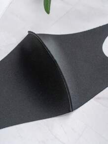 Gói 7 khẩu trang vải polyester lụa băng ba chiều 3D màu trơn cho người lớn - Chống tia UV, thoáng khí, thiết kế có thể giặt được, tạo sự thoải mái và phong cách - màu đen - Xem 6