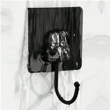 5/10pcs Large Adhesive Hooks 22Ib(Max), Waterproof And Rustproof Wall Hooks For Hanging Heavy Duty, Stainless Steel Towel And Coats Hooks To Use Inside Kitchen, Bathroom, Home And Office (Black, Gold, Clear) - Multicolor - View 8