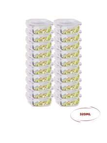 20 Hermetic Glass Jars 320ml Fitness Food Reeducation - 無色 - 查看 5