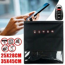 3PCS Signal Blocker Case Car Key Phone Laptop RFID Shield Blocking Pouch Faraday Bag UK - Black - View 11