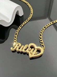 1PC Mặt dây chuyền tên tiếng Anh hai lớp bằng thép không gỉ được cá nhân hóa, Dây chuyền tùy chỉnh, Dây chuyền thời trang, Vòng tay bằng thép không gỉ mạ vàng 18k, Bao gồm hộp quà tặng cao cấp tinh tế, Trang phục hàng ngày, Ý nghĩa kỷ niệm, Tặng cho bạn bè, người thân, gia đình, Quà tặng ngày lễ Phong cách, Thời trang mùa thu, Hợp đồng, Đơn giản, Thường ngày, Tiền cũ, Cổ điển, Dễ thương Tùy chỉnh, Cá nhân hóa, Quà tặng lý tưởng độc đáo cho bạn gái, Mẹ, Gia đình, Bạn bè, Con gái, Ông bà Cho ngày kỷ niệm, Cho sinh nhật, Cho trang phục hàng ngày, Cho vũ hội, Cho Ngày của Mẹ, Cho Ngày lễ tình nhân, Cho lễ tốt nghiệp, Cho đám cưới - Vàng - Xem 10