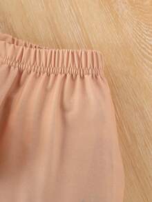 2 件套年轻男孩 4-7 岁卡通字母动物老虎印花长袖上衣和裤子，休闲舒适春秋装 - 卡其色 - 查看 6