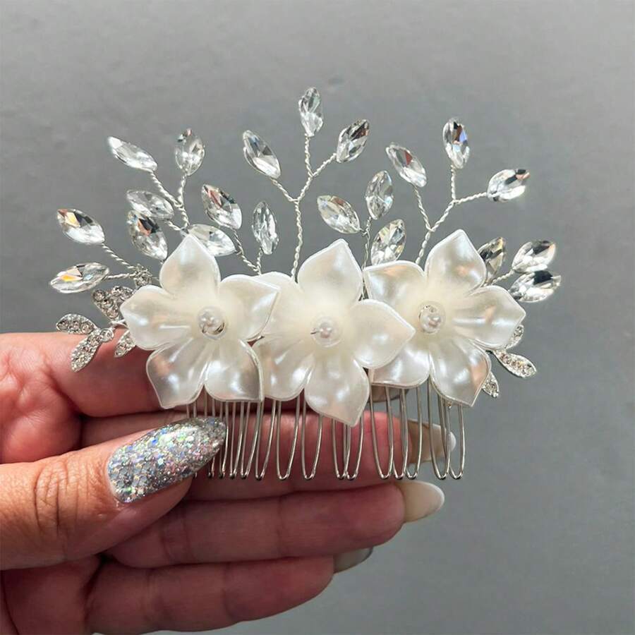 Bridal Hair Wreath Arrangement Accessory Ornament Comb A45Real