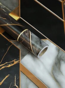 1卷剥离和粘贴壁纸黑色几何壁纸接触纸可移除壁纸黑色渐变色自粘防水壁纸适用于卧室墙壁装饰乙烯基。，翻新贴纸剥离墙板，墙纸，壁纸，春季装饰物品刷新你的家，节日装饰贴纸礼物生日毕业 - 彩色 - 查看 8