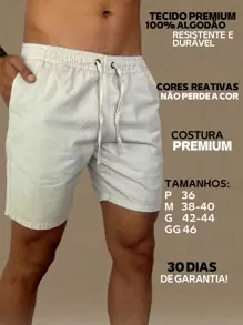 Kit 3 Men's Shorts Twill Mauricinho Bermuda Premium Brim La.Bless - 淺粉色 - 查看 1