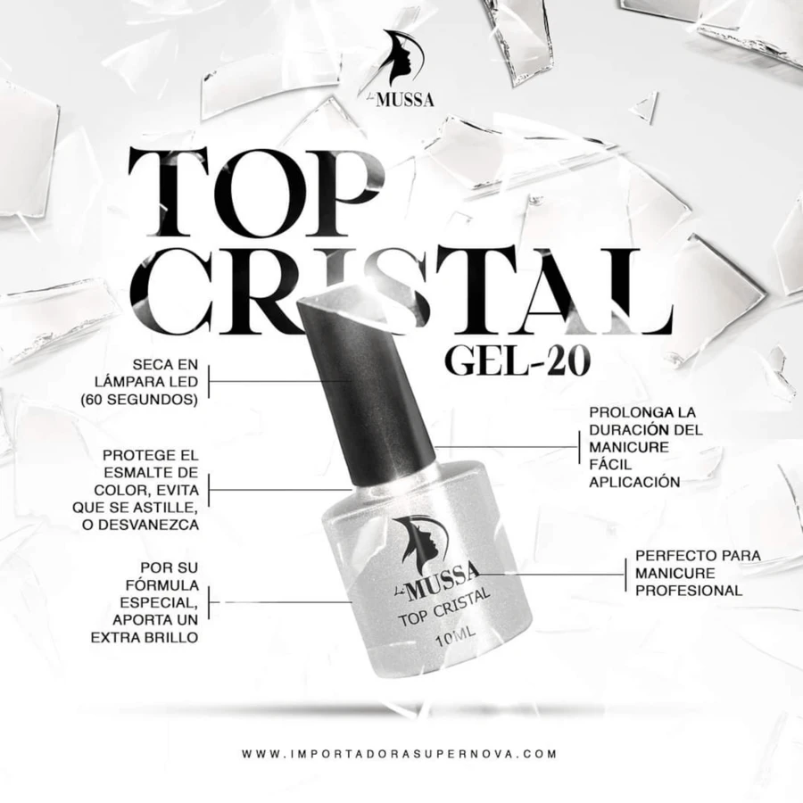 Top Crystal Shine, MUSSA Final Step For Nails - White - View 1