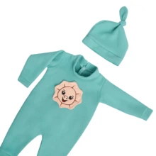 Soft Baby Romper With Embroidered Cap For Boys And Girls - 薄荷綠 - 查看 2