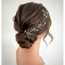 Bridal Hair Wreath Arrangement Accessory Ornament A74 - Bạc - Xem 3