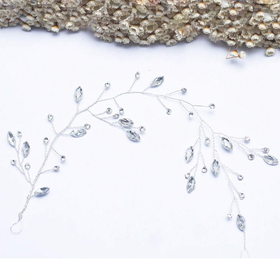 Bridal Hair Wreath Arrangement Accessory Ornament A74 - Bạc - Xem 1