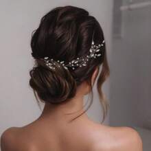 Bridal Hair Wreath Arrangement Accessory Ornament A74 - Bạc - Xem 2