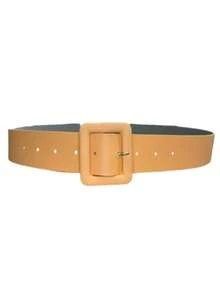 Women's Belt Square Buckle Colorful Thin Fashion Blogger HL-120 - Màu cam nhạt - Xem 2