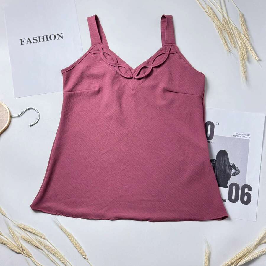 Women's Tank Top With Straps Summer Fashion Size M L XL - 粉色 - 查看 1