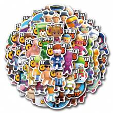 55Pcs Stumble Guy Vinyl Cartoon Stickers For Water Bottles, Diaries, Laptops, Luggage, Bumpers, Cell Phones, Scrapbooks, Scooters, Helmets, Decorate Cartoon Stickers And Decals