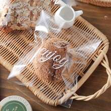 50/100pcs Bread Packaging Bags, Transparent Toast Sandwich Packaging Self-Sealing Bags, Greaseproof Paper Bags, Food Packaging Bags, Vacuum Sealing Bags, Kitchen Supplies