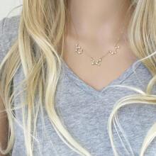 Collier constellation personnalisé 1-6 pendentifs, diamants cubiques en zircone, couleurs argent/or/or rose, bijoux de couche Zodiaque, personnalisé, cadeau de Noël