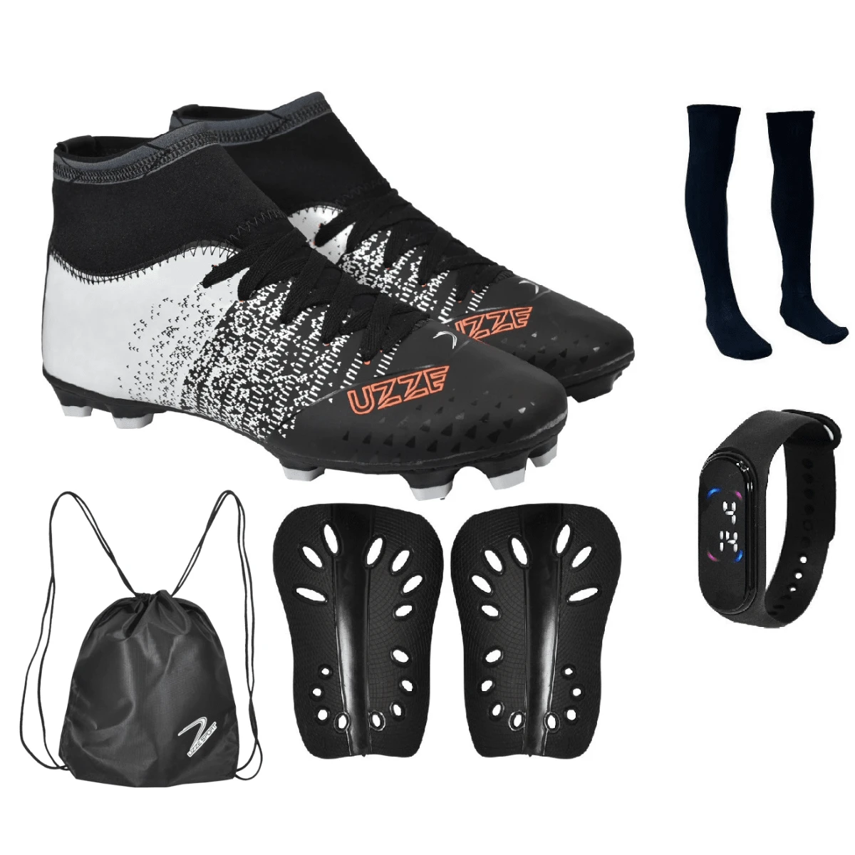 Uzze Sport Men Sneakers - Black - View 1