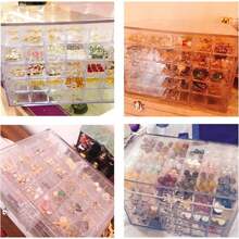 SHZICMY 120 Grids Transparent Nail Art Supplies Sequence Storage Box, 5 Layer Drawers Large Capacity, Rhinestone Gems Beads Plastic Organizer Holder Container Jewelry Display Case - trắng - Xem 9