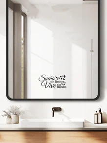 1 pièce Autocollant mural avec citation motivationnelle en espagnol, autocollants étanches convenant pour étude, chambre, salon, décoration de la maison, "Rêve sans limites !