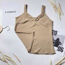 Women's Tank Top With Straps Summer Fashion Size M L XL - Màu be - Xem 4
