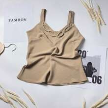 Women's Tank Top With Straps Summer Fashion Size M L XL - Màu be - Xem 5
