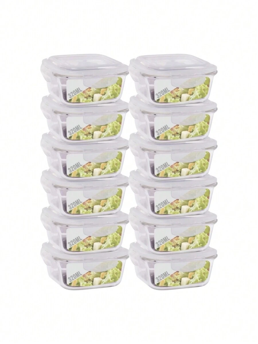 12 Hermetic Glass Jars 320ml Fitness Food Reeducation - Trong sáng - Xem 1