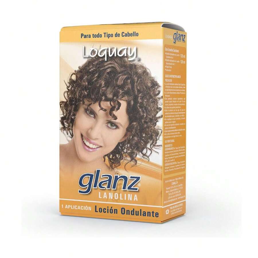 Loción Ondulante Rizos Permanentes Glanz Con Lanolina Loquay Para Todo tipo de Cabello - Blanco - Ver 1