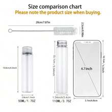 11 pezzi/22 pezzi, 50 ml/110 ml Bottiglietta in plastica PET trasparente con tappo a vite - Riutilizzabile, Bottiglia per frappè in plastica, Perfetta per artigianato [sensoriale], Natale, Caramelle per feste di Ognissanti, Decorazioni per matrimoni, Conservazione perline, Propagazione piante DIY, Vaso decorativo DIY, Sali da bagno, Ogni bottiglia è confezionata singolarmente, Pulita e igienica - Multicolore - Visualizzare 3